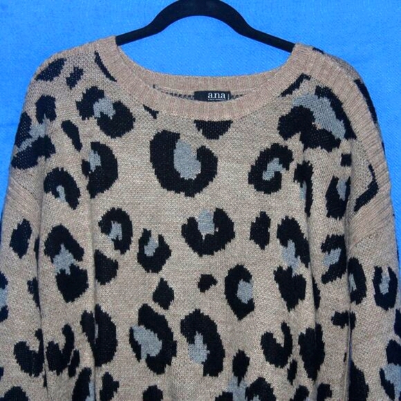 A.N.A. A New Approach Leopard Print Sweater PXXL - Picture 2 of 7